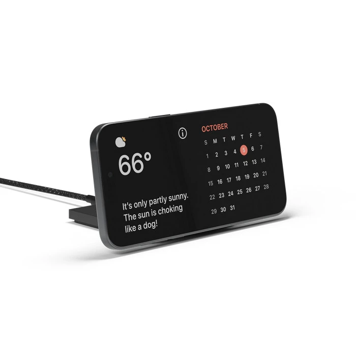 Native Union Ασύρματος Φορτιστής Qi2 και Καλώδιο USB-C 15W Μαύρος (Rise Solo)