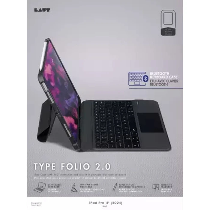 Laut Flip Cover με Πληκτρολόγιο Μαύρο (iPad Pro 11" M4 2024)
