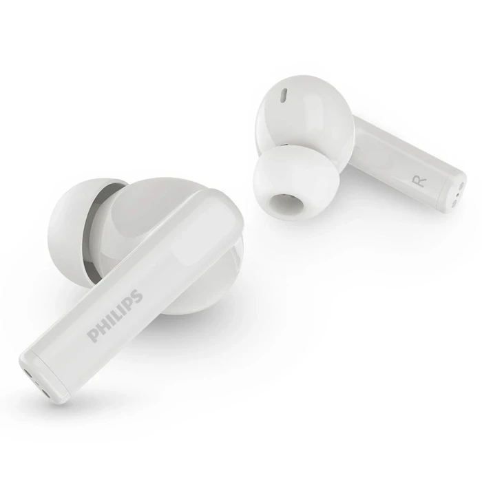 Philips TAT2520WT In-ear Bluetooth Handsfree Ακουστικά με Αντοχή στον Ιδρώτα και Θήκη Φόρτισης Λευκά