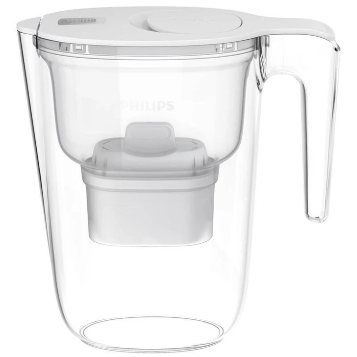 Philips water filter jug 2.6 L with 3 Micro X-Clean Softening+ filters, white