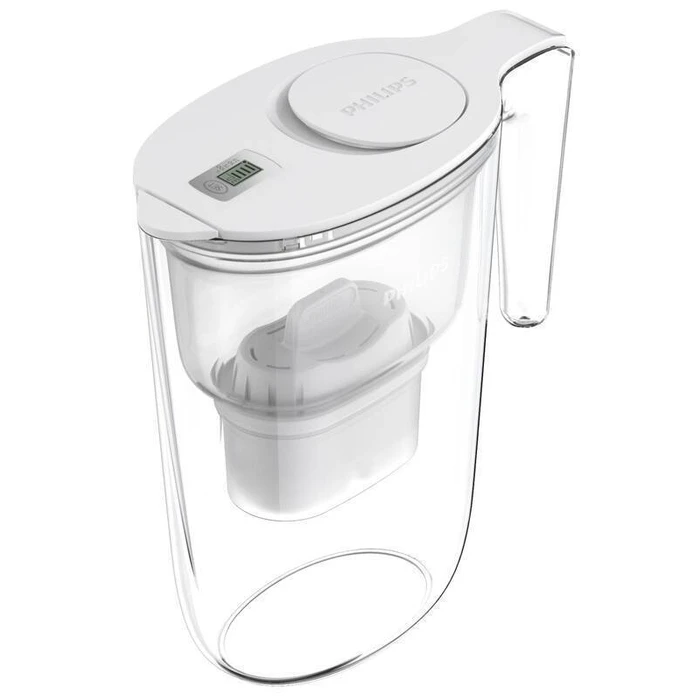Philips water filter jug 2.6 L with 3 Micro X-Clean Softening+ filters, white
