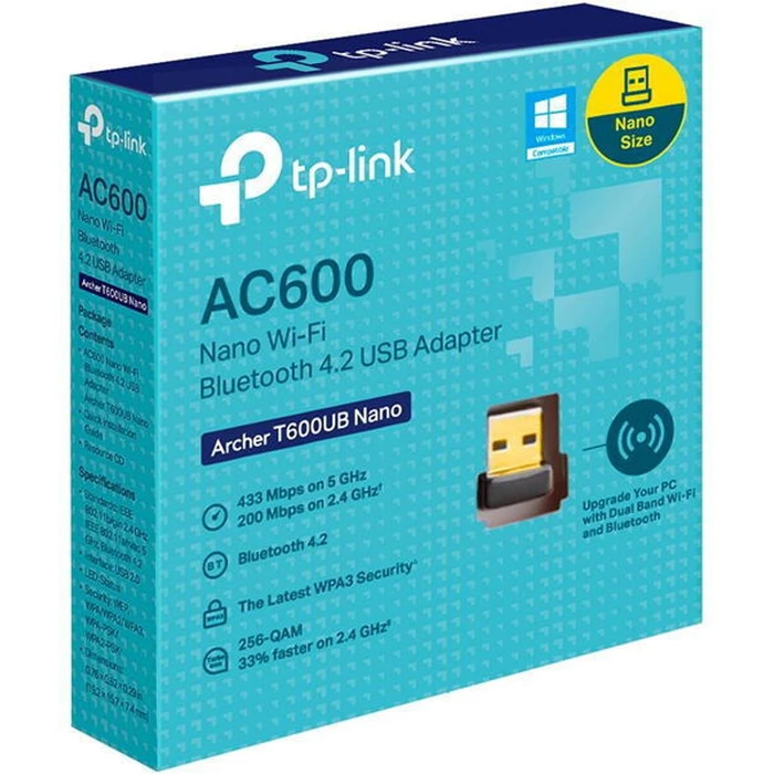 TP-LINK Archer T600UB Nano - USB Wi‑Fi & Bluetooth αντάπτορας AC600
