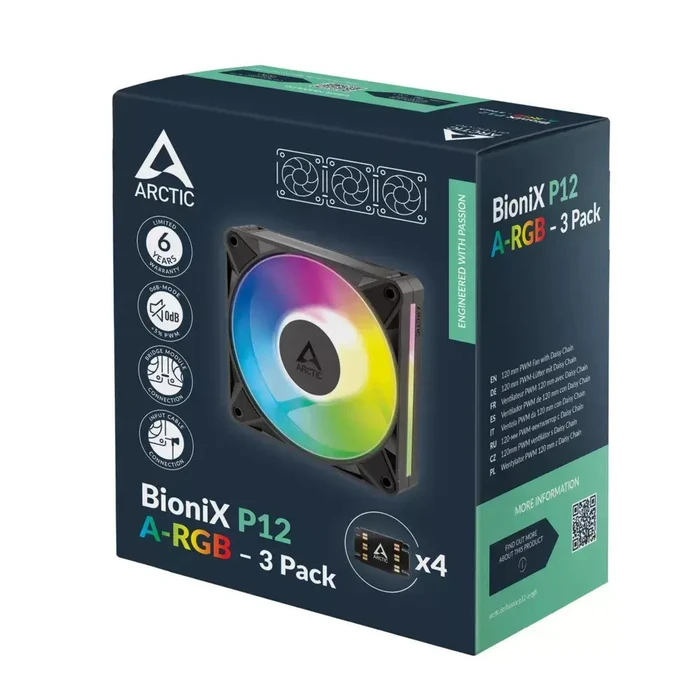 ARCTIC BioniX P12 A-RGB 120mm PWM Case Fan - 3τμχ