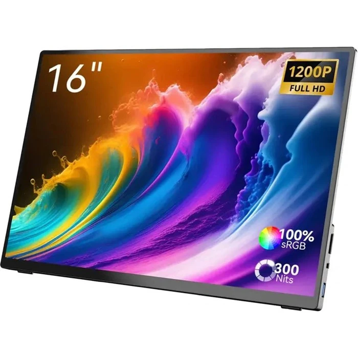 Minix Φορητό Monitor 16" FHD 1920x1200 Ασημί (SF16T)