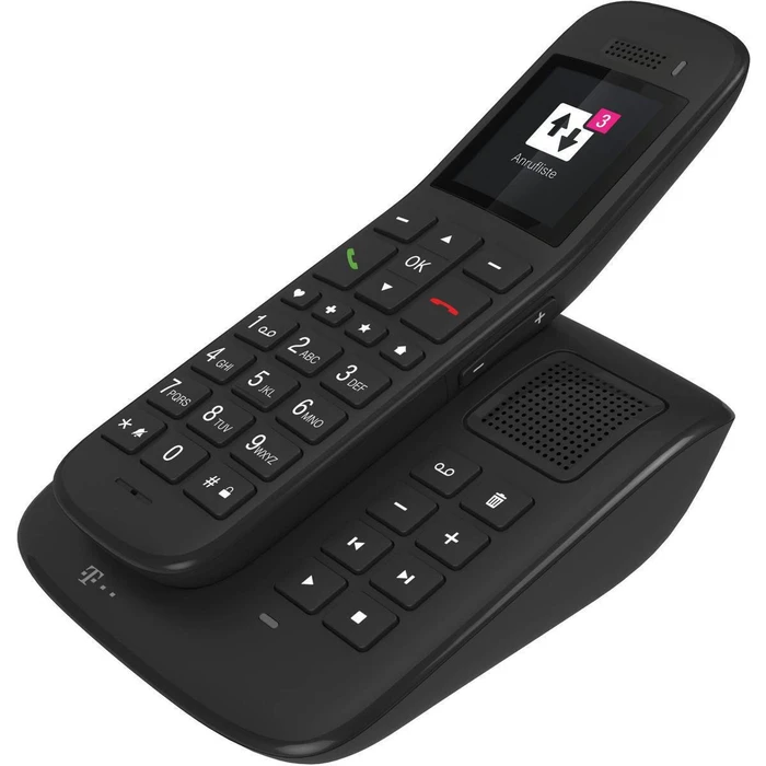 Telekom Sinus A32 Cordless Phone with Large Keys and Answering Machine, Ebony