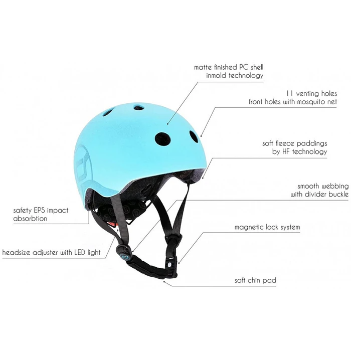 Scoot & Ride Kask S-M Blueberry Kids Helmet - Size S-M (51-55 cm)