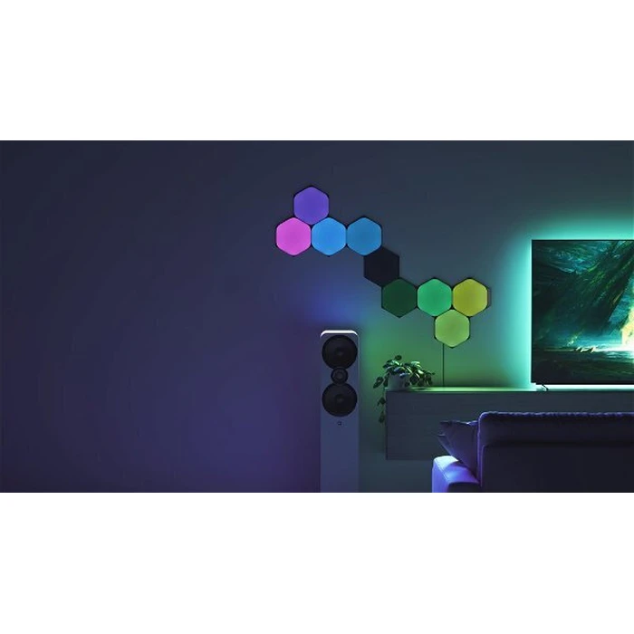 Nanoleaf Smart Decorative LED Light Panels Shapes Hexagon – 3-pack, 42 x 3 cm (RGBW) - NL42-0101HX-3PK