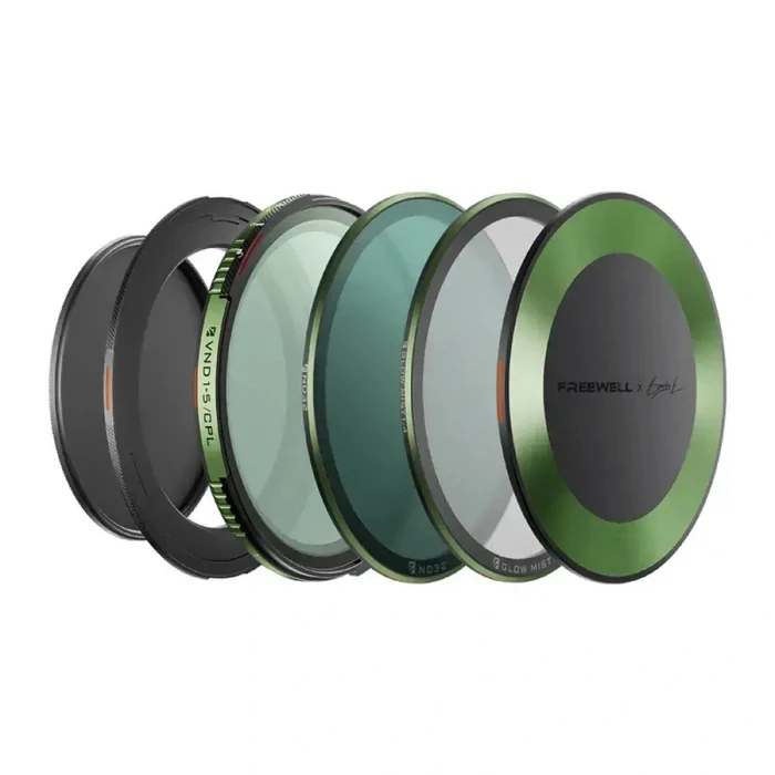 Freewell Brandon Li 72mm Filter Kit — Variable ND (1–5 stop) + CPL + ND32 + Glow Mist 1/4