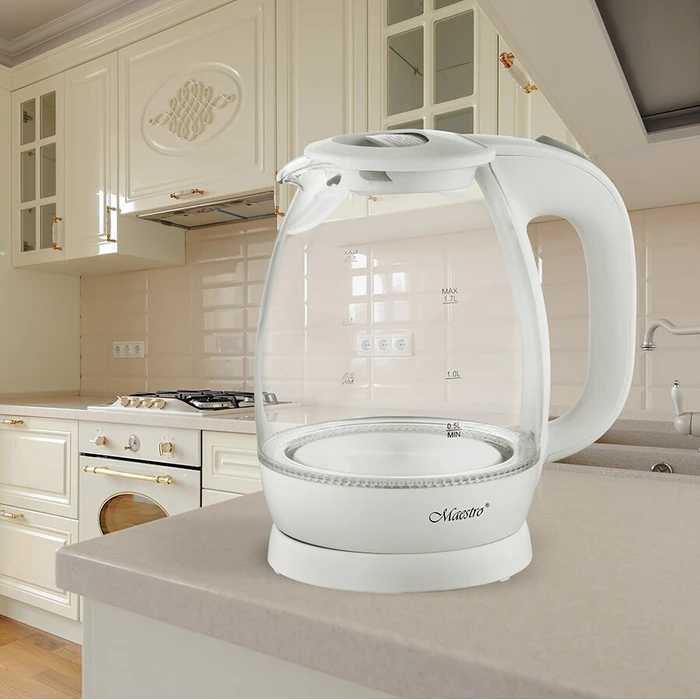 Maestro MR-063 White Electric Kettle 1.7 L 2200 W