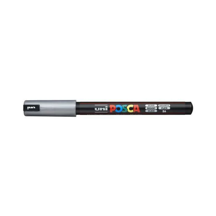 Posca PC-1MR Metallic Silver Fine Tip Marker 0.7mm