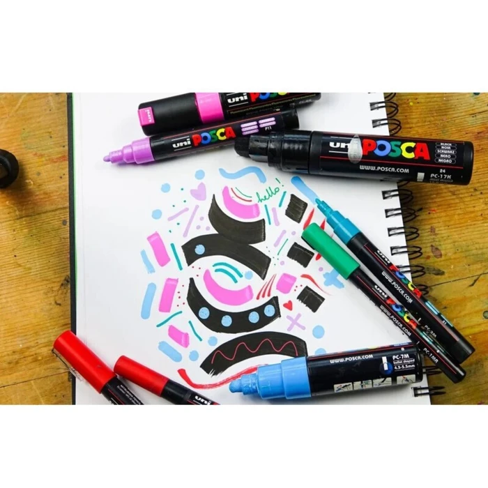 Uni-Ball Μαρκαδόρος Posca PC-5M Medium Red