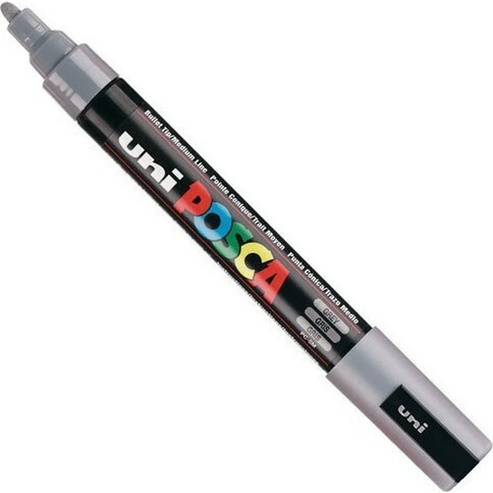 Posca PC-5M Μαρκαδόρος Σχεδίου Γκρι 2.5mm (PC-5M/37)