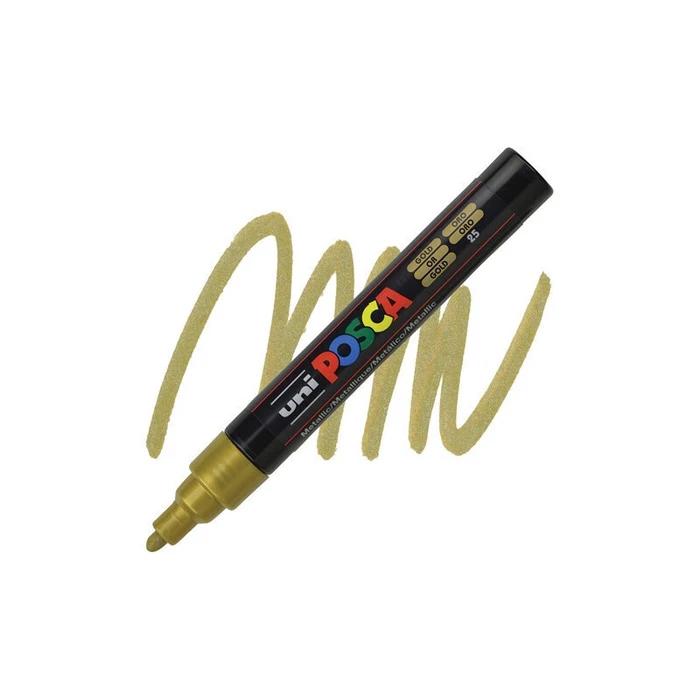 Uni-Ball Μαρκαδοροι Posca Pc-5M Medium Gold
