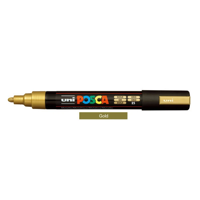 Uni-Ball Μαρκαδοροι Posca Pc-5M Medium Gold