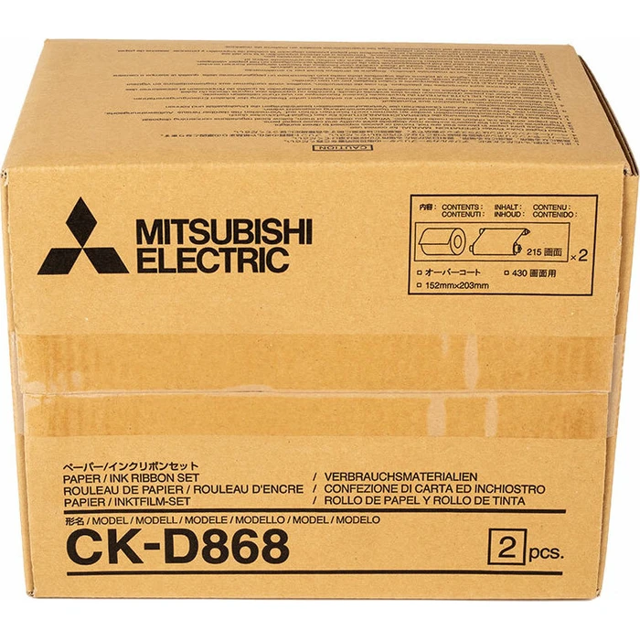 Αναλώσιμα για θερμικούς εκτυπωτές Mitsubishi CK-D868 10x15 cm 2x430 Prints