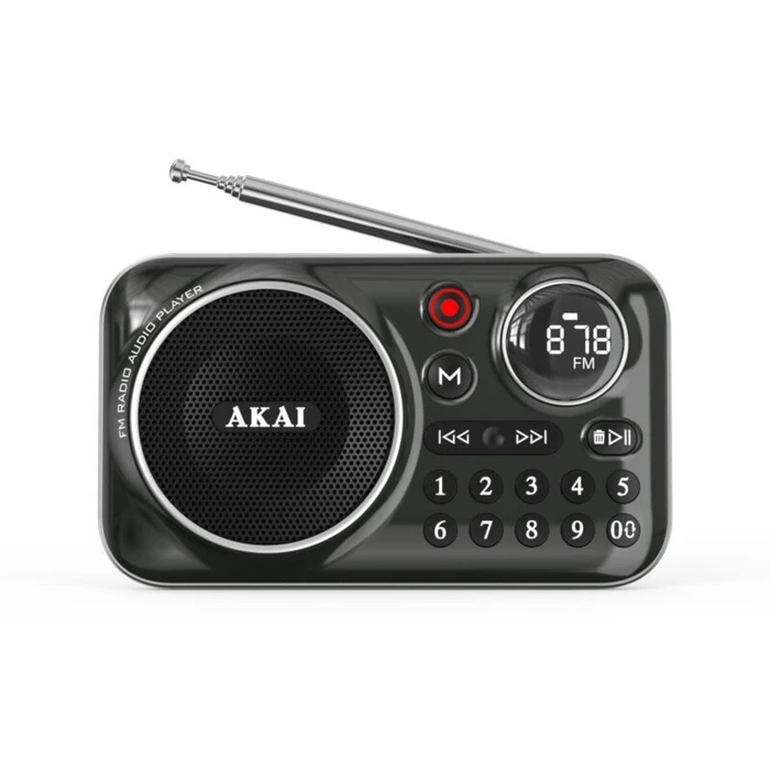 Φορητό Ραδιόφωνο Akai APR-500BK Μαύρο με Bluetooth, USB, TF, REC, έξοδο ακουστικών και οθόνη-2.5W (ΔΕΝ ΛΕΙΤΟΥΡΓΟΥΣΕ Ο ΗΧΟΣ ΜΕ ΤΛΑΙΠΩΡΗΜΕΝΗ ΣΥΣΚΕΥΑΣΙΑ /ΧΩΡΙΣ MANUAL)