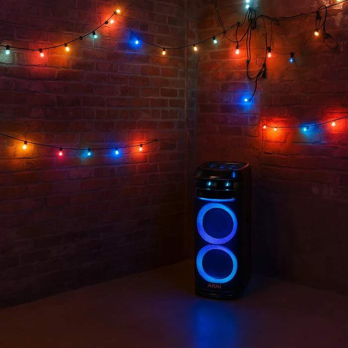 Party Speakers AKAI Party Speaker 1200 Portable Party Speaker 100W Bluetooth 5.3 FM TWS