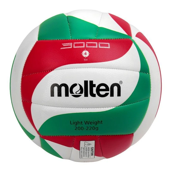 Μπάλα βόλεϊ Molten 3000 V4M3000-L (λευκό-κόκκινο-πράσινο), μέγεθος 4
