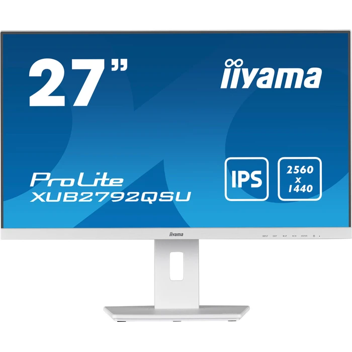 iiyama XUB2792QSU-W5 27'' (2560x1440) IPS WQHD Monitor White — 75Hz, 5ms, FreeSync, USB Hub, Speakers