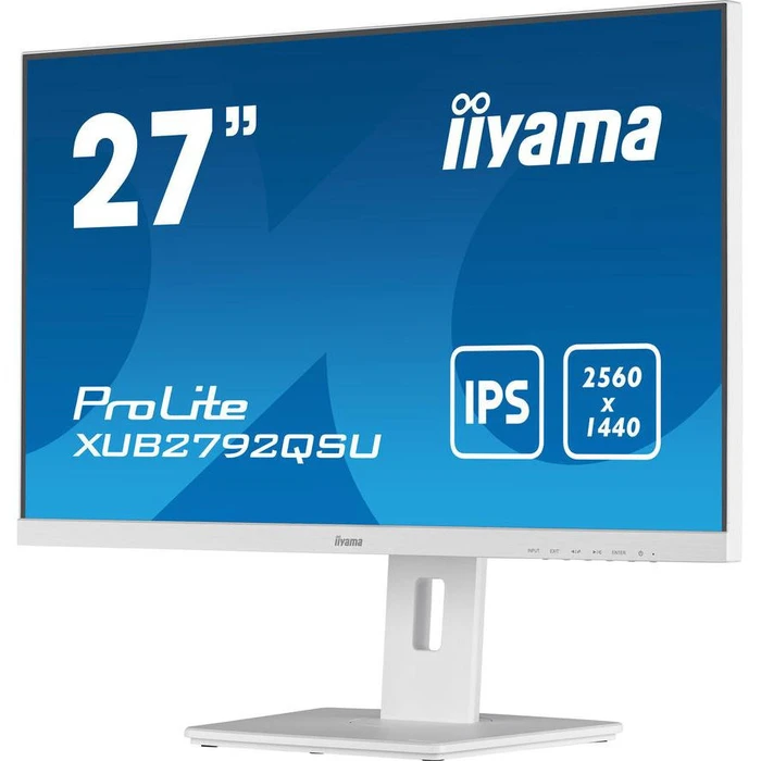 iiyama XUB2792QSU-W5 27'' (2560x1440) IPS WQHD Monitor White — 75Hz, 5ms, FreeSync, USB Hub, Speakers