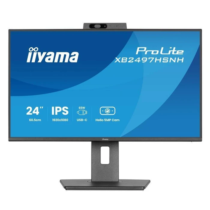 iiyama ProLite XB2497HSNH-B1 23.8" FHD (1920x1080) IPS Monitor, 1ms GTG, 100Hz, HDMI, DisplayPort, USB-C, Speakers, VESA, Black