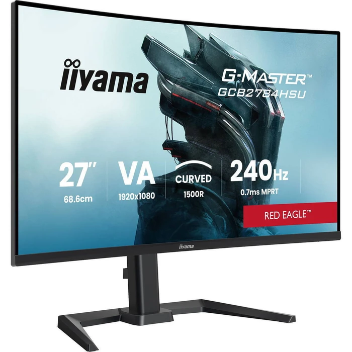 iiyama G-Master GCB2784HSU-B1 27" Curved Gaming Monitor FHD 1920x1080 240Hz Χρόνος Απόκρισης 0.7ms (GTG) Μαύρο