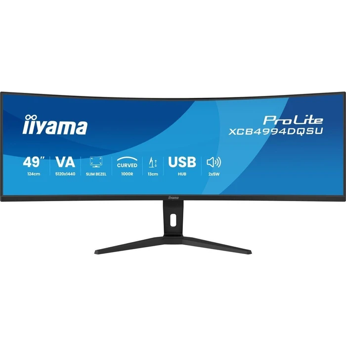 Iiyama ProLite XCB4994DQSU-B1 124,5 cm (49") Ultrawide Curved Monitor 5120x1440 32:9 VA 2ms