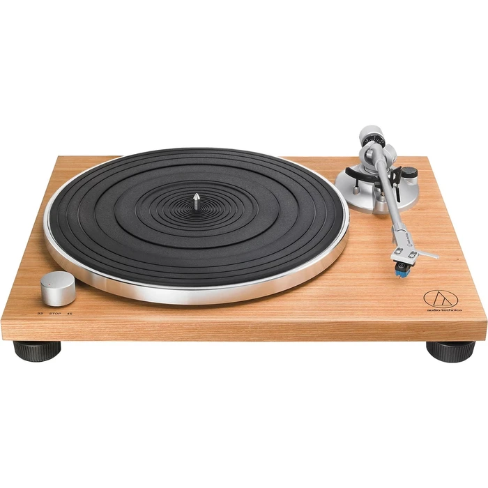 Audio‑Technica AT‑LPW30TK Turntable (Brown/Wooden, Built-in Phono Preamp, Manual)