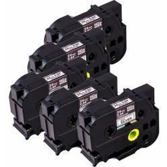 Brother Αυτοκόλλητη Ταινία Laminated HGe-M951V5 24 mm x 8 m Μαύρο σε Ασημί