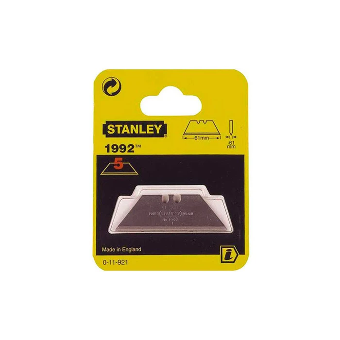 Stanley λεπίδες φαλτσέτας τραπεζοειδής 62x19mm 5 τεμ. (0-11-921)