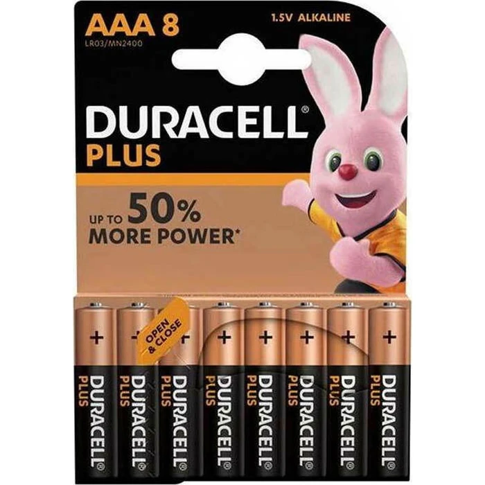 Duracell Plus Αλκαλικές Μπαταρίες AAA 1.5V 8τμχ
