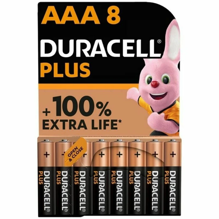 Duracell Plus Αλκαλικές Μπαταρίες AAA 1.5V 8τμχ