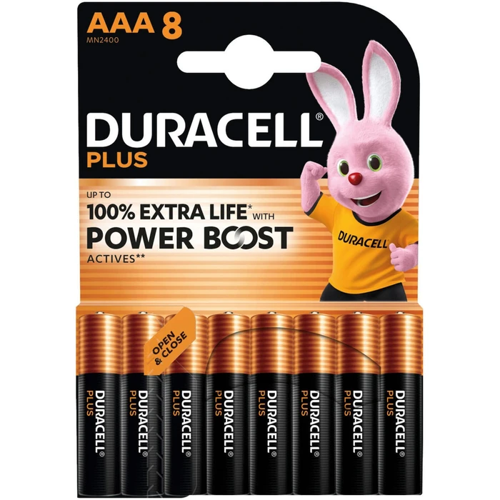 Duracell Plus Alkaline Batteries AAA 1.5V 8-pack