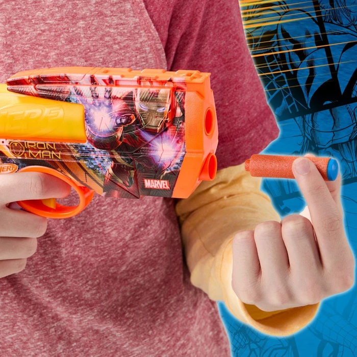 Hasbro Nerf Marvel Iron Man Blaster - Πιστόλι Nerf Iron Man με 4 αφρώδη βλήματα