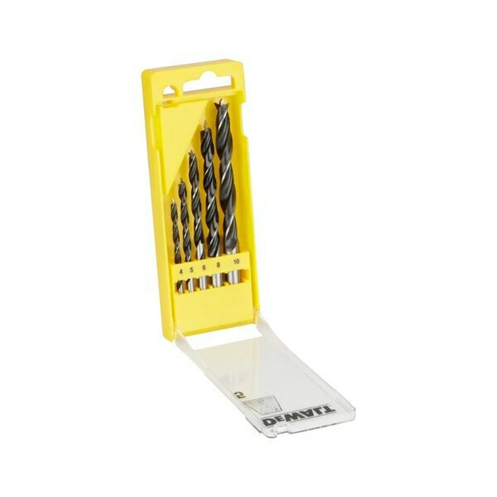 Dewalt Σετ 5 Τρυπάνια για Ξύλο με Κυλινδρικό Στέλεχος 4,5,6,8,10 mm (DT4535)