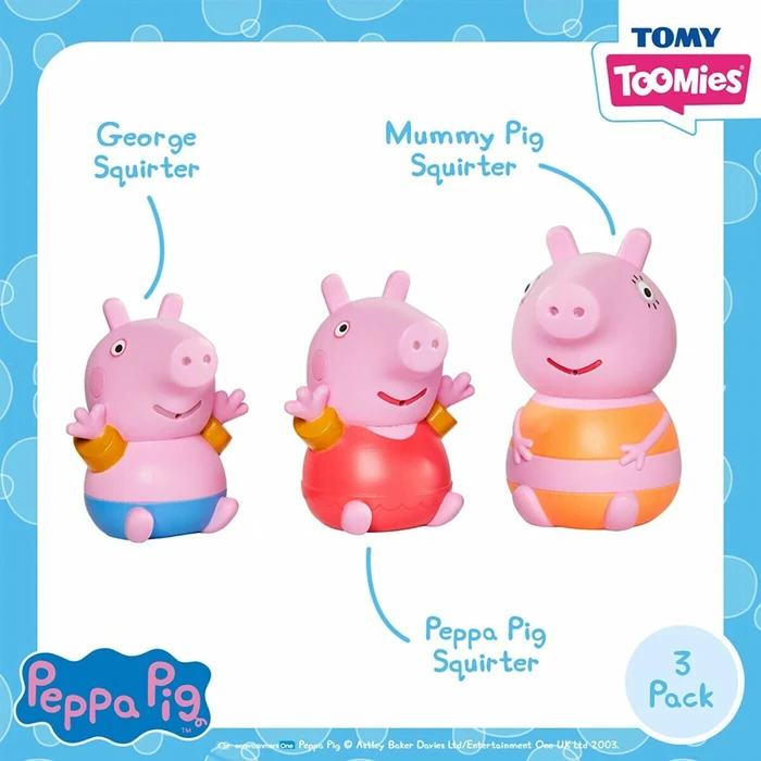 TOMY Toomies Peppa Pig Μπαταρίες Μπάνιου Mummy Pig Peppa George