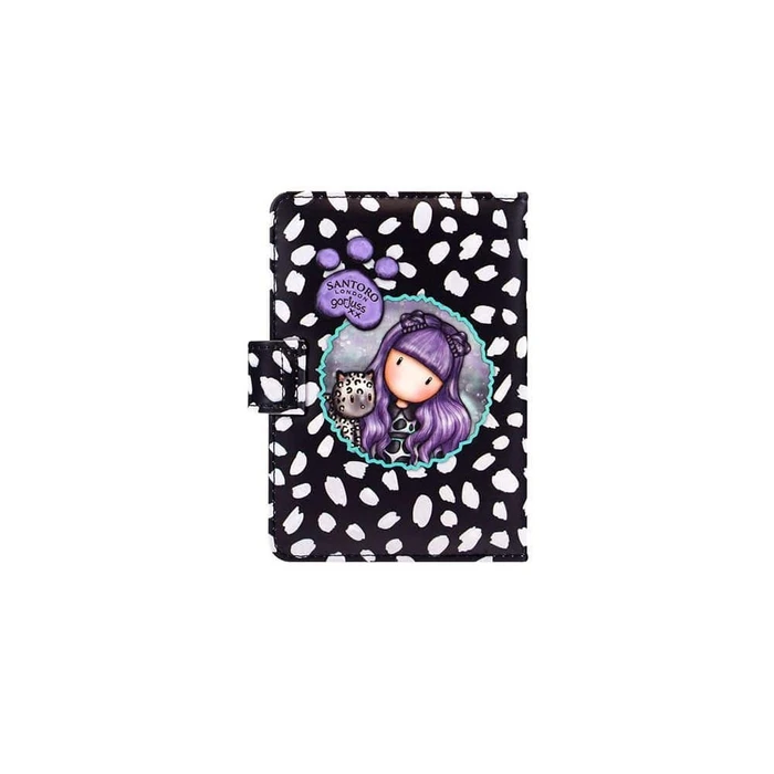 Santoro Smitten Kitten Παιδικό Σημειωματάριο A5 96 Φύλλων με Λευκές Σελίδες με Μαγνητικό Κούμπωμα Μωβ 1086GJ04