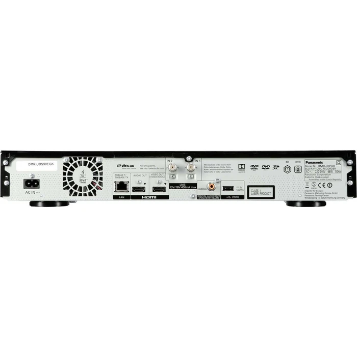 Panasonic Blu-Ray Player DMR-UBS90EGK 4K Ultra HD Blu-Ray Recorder with Built in WiFi USB Media Player Black