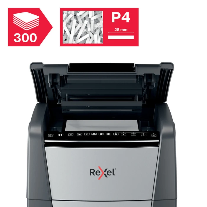 Rexel Paper Shredder Optimum Auto Feed 300X Small Pieces