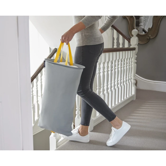 Αξεσουάρ για πλύσιμο, στέγνωμα & σιδέρωμα Joseph Joseph Tota 60L καλάθι απλύτων διαχωρισμού γκρι με 2 αφαιρούμενες τσάντες