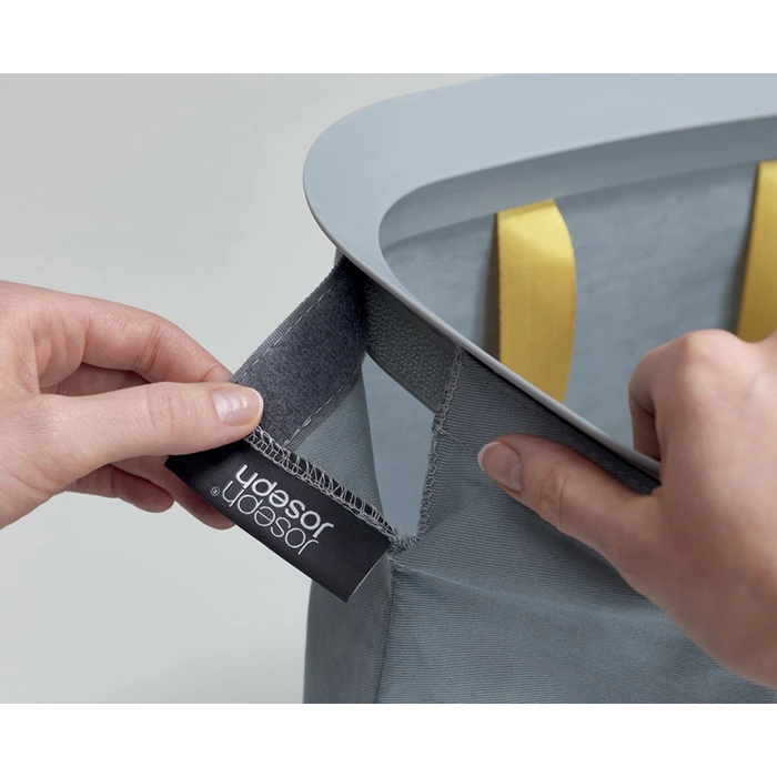 Αξεσουάρ για πλύσιμο, στέγνωμα & σιδέρωμα Joseph Joseph Tota 60L καλάθι απλύτων διαχωρισμού γκρι με 2 αφαιρούμενες τσάντες