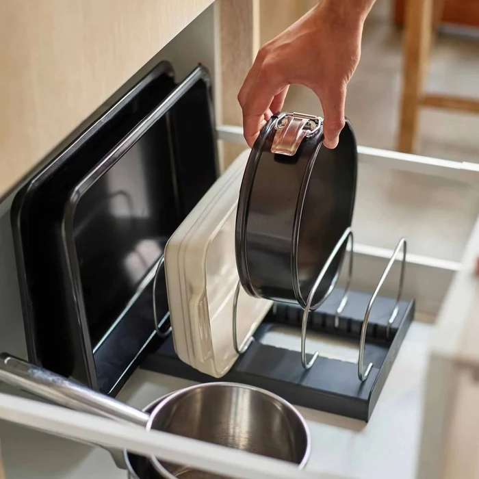 Οργάνωση κουζίνας Joseph Joseph DrawerStore Grey Baking Tray Organizer