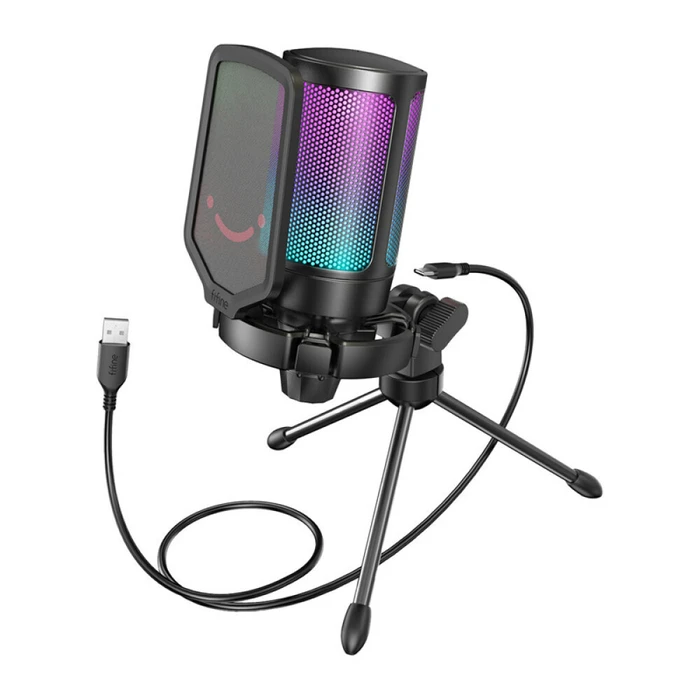FIFINE AmpliGame A6V USB μικρόφωνο κονσόλας (Μαύρο)
