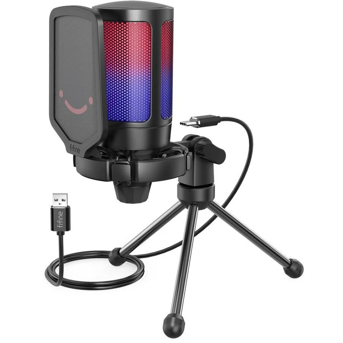 FIFINE AmpliGame A6V USB μικρόφωνο κονσόλας (Μαύρο)