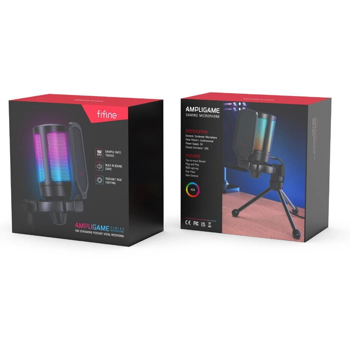 FIFINE AmpliGame A6V USB μικρόφωνο κονσόλας (Μαύρο)