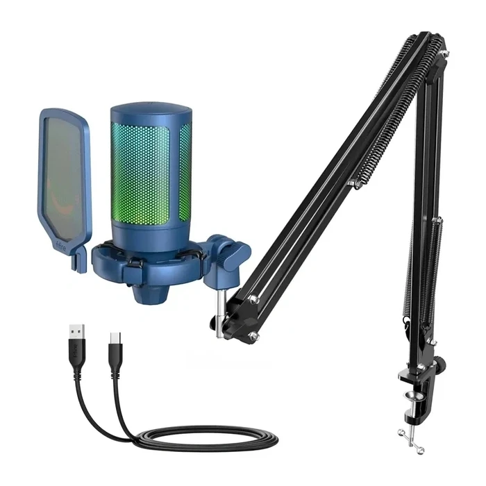 Fifine A6T Dynamic Microphone Set for Vocals, Blue