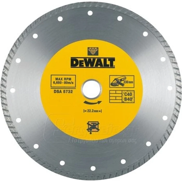 Dewalt Δίσκος Κοπής Δομικών Υλικών 125mm DT3712