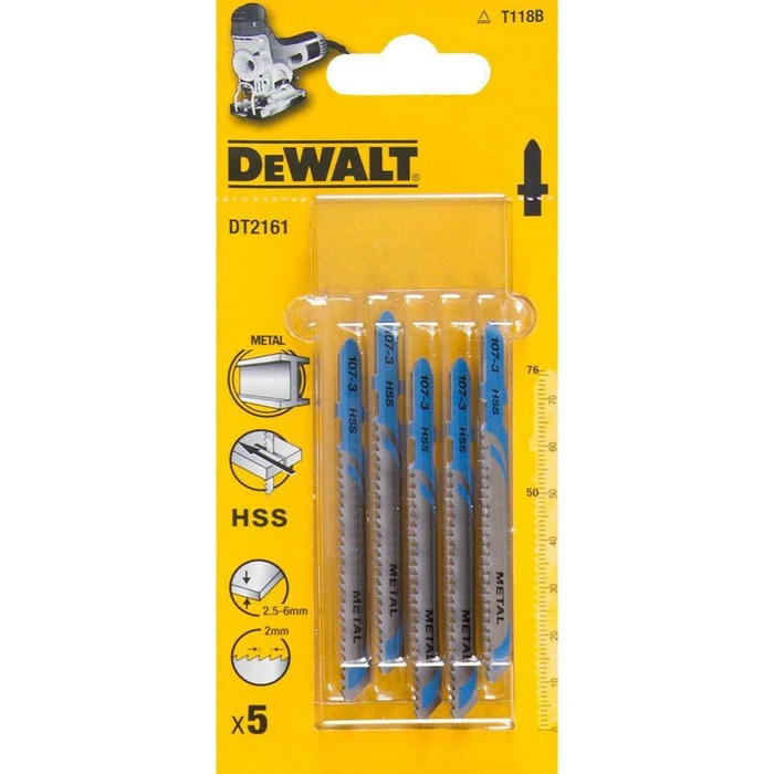 Dewalt DT2161 Λάμες σέγκας T HSS για μέταλλο 76mm 5 τεμάχια