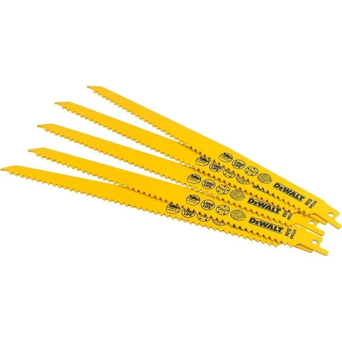 Dewalt DT2349 Λάμες πριονιού για ξύλο 228 mm - 5 τεμάχια