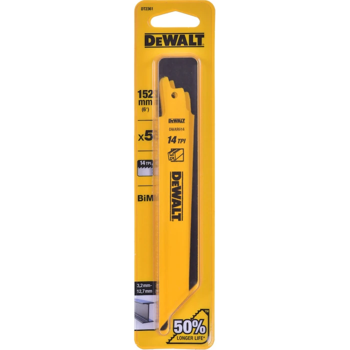Dewalt DT2361 Λάμες Κοπής Μετάλλου 152 mm 5 τεμάχια